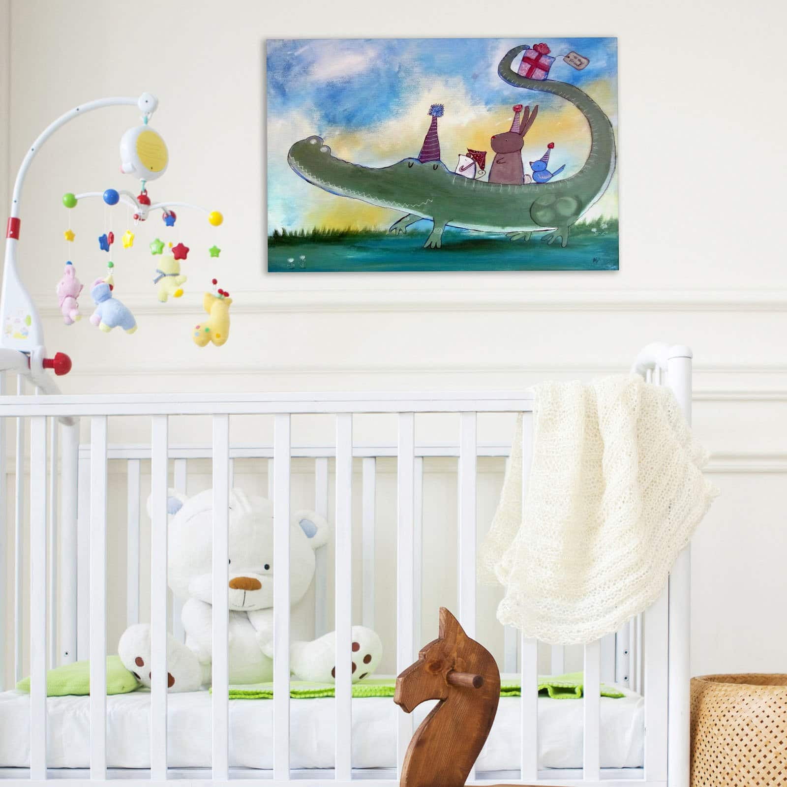 Marmont Hill Alligator Birthday Wall Art