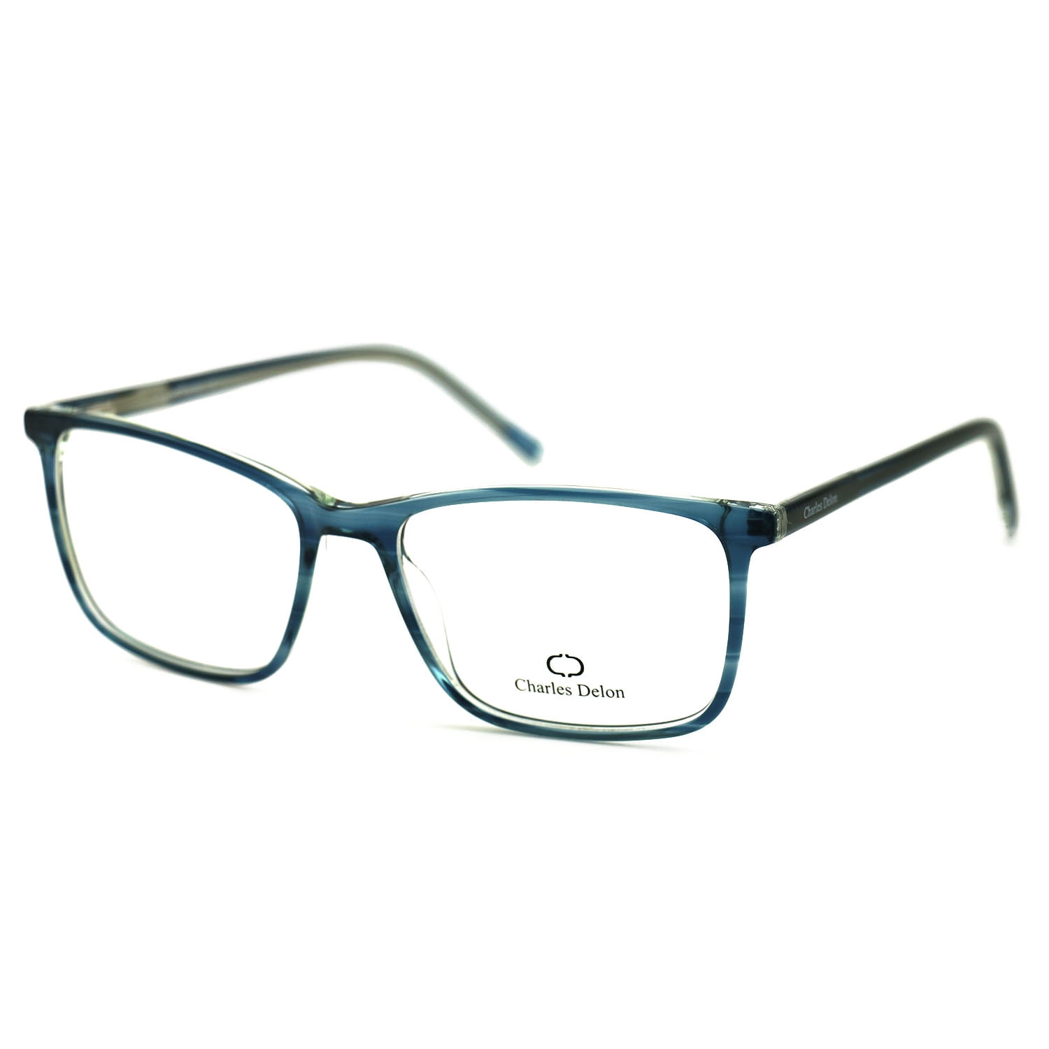 Eyeglasses Men or Womens Clear Blue Frames Rectangle 55 17 142 by