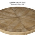 thumbnail image 5 of 5 Piece Farmhouse Round Dining Table Set 40" Rustic Solid Wood Dinner Tables with 4 Dining Chairs Set Kitchen Dining Room Natural, 5 of 7
