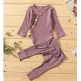 thumbnail image 7 of Gender Neutral Baby Girls Boys Ribbed Bodysuit with Pants, 7 of 7