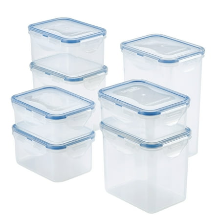 LocknLock Storage Food Storage Container Set, 14-Piece, Clear