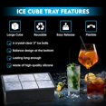thumbnail image 4 of Molde de bandeja de hielo grande de silicona de grado alimenticio, bandeja cuadrada gigante, fabricante de hielo DIY, 4/6/8/15/160 cuadrículas, 4 of 5