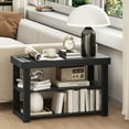 thumbnail image 5 of EDX 3-Tier Bamboo Shoe Rack Bench, 11.3 x 27.6 x 17.8 Inches Compact Storage Organizer with 286lb Capacity for Entryway, Bedroom and Living Room, Black, 5 of 10