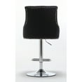 thumbnail image 7 of Monroe Velvet Tufted Adjustable Swivel Bar Stool Set Black, 7 of 7
