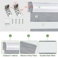 thumbnail image 4 of MiLin Cordless Blackout Zebra Blinds, Light Control Shading Privacy Dual Layer Roller Window Shades and Blinds, Day and Night Blinds Fast Delivery Custom (Blackout Grey, 26" W X 48" H), 4 of 6
