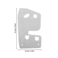 thumbnail image 2 of Luxshiny 1Set Plated Silver Metal Car Door Latch Reinforcement Plate Left Driver Side Replacement, 2 of 8