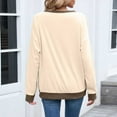 thumbnail image 4 of Ounisa Sweatshirts for Women Crewneck Long Sleeve Loose Fit Tops Color Block Ribbed Trim Fashion 2025, 4 of 8