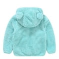 thumbnail image 4 of Esaierr Newborn Baby Boys Girls Ear Fleece Jackets Winter Coat with Hooded Zipper Up Jacket Coat for Toddler Cotton Outwears Long Sleeve V-Neck Zip up Jacket Jacket Warm Autumn Spring Top for 9M-5Y, 4 of 5