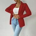 thumbnail image 5 of hotojiny Blazers for Women Casual Single Button Business Formal Coat Long Sleeve Notched Lapel Lightweight Jacket Work Dressy, 5 of 7