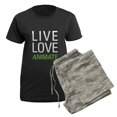 thumbnail image 5 of CafePress - Live Love Animate Women's Dark Pajamas - Women's Short Sleeve Print T-Shirt and Pants Dark Cotton Pajama Set, 5 of 7