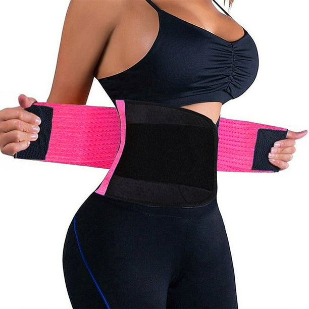 Cribun Waist Trainer Belt for Women - Waist Cincher Trimmer Slimmer Body  Shaper Belt - Sport Girdle Belt for Weight Loss （pink） 