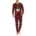 thumbnail image 3 of Renewold Family Matching Pajamas Christmas Pjs Holiday Nightwear Sleepwear Sets Long Sleeve Pjs 2pcs Cute Snowman Snowflake Loungewear Clothing for Men Size L, 3 of 5