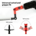 thumbnail image 4 of Dongyi 12FT Gutter Cleaning Tool - No Ladder Needed with 2 Brush Heads & Angle Adapters, Adjustable Long Reach Gutter Cleaner for Roof Leaf Debris Removal, RV & Home Use, 4 of 12