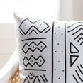 thumbnail image 4 of SAFAVIEH Kerra 18" x 18" Southwestern Plush Pillow, Black/White, 4 of 5