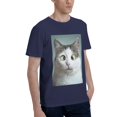 thumbnail image 2 of Bingfone Funny Cat Men'S Loose Fit Short-Sleeve Pocket T-Shirt, 2 of 7