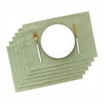 thumbnail image 1 of Manteles individuales elegantes, manteles individuales antideslizantes resistentes al calor de lino y algodón, juego de 6 para cocina y comedor, verdes, lavables y duraderos, adecuados como platos de, 1 of 4