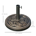 thumbnail image 3 of Outsunny Base de Parasol de Patio 25 lb Base de Parasol de Marché Support Bronze, 3 of 10