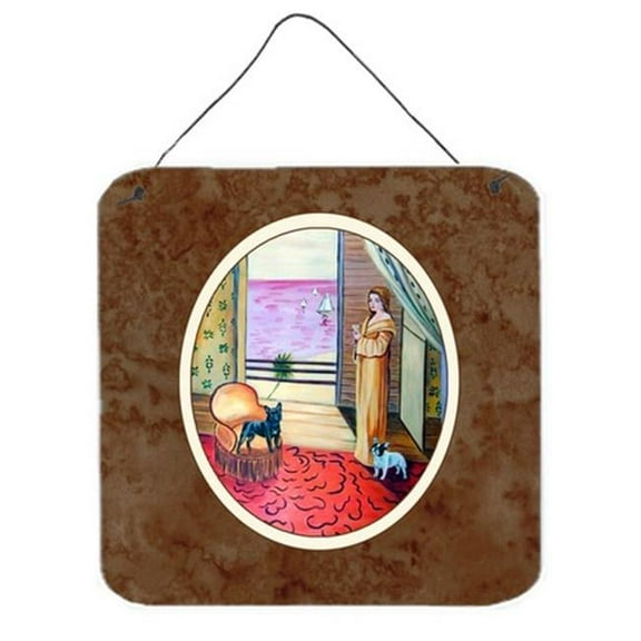 French Bulldog & Lady Wall or Door Hanging Prints