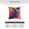 thumbnail image 4 of Fotbe Vibrant Hummingbird Watercolor Art Pattern Velvet Decorative Throw Pillow Covers with Elegant Piping, Soft Plush Cushion Cover for Sofa, Bed, Car, Office-18"x18", 4 of 8