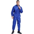 thumbnail image 3 of YONGHS Mens Dustproof Coveralls Long Sleeve Workwear Suit Mechanic Work Hooded Jumpsuit with Pockets Blue XL/175, 3 of 6