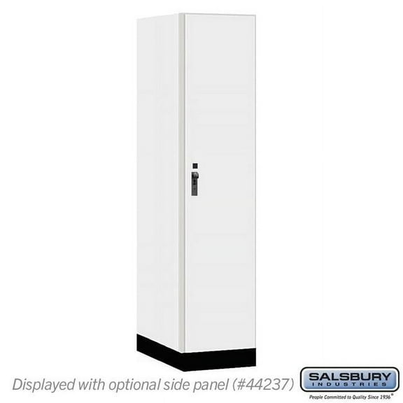 Salsbury Industries 18-41164AW 18 in. Wide Premier Wood Locker - Single Tier - 1 Wide - 6 ft. High - 24 in. Deep - Arctic White - Hasp