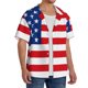 thumbnail image 2 of Fotbe America Flags3 Camisa Estampada de Manga Corta para Hombre, Casual de Verano, Estilo Playero, Sin Arrugas-4X-Large, 2 of 5