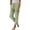 Green, variant on Pants For Women Ladies Summer Elastic High Waist Solid Color Cotton Linen Wide Leg Loose Pants