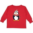 thumbnail image 3 of Inktastic Cuddly Christmas Penguin Boys or Girls Long Sleeve Toddler T-Shirt, 3 of 5