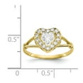 thumbnail image 3 of 10K Yellow Gold Ring Band Themed Cubic Zirconia CZ White, Size 9, 3 of 5