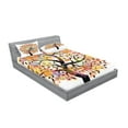thumbnail image 2 of Ambesonne Tree Fitted Sheet & Pillow Sham Set, Spring Season Tree Leaves, Full, Multicolor, 2 of 2