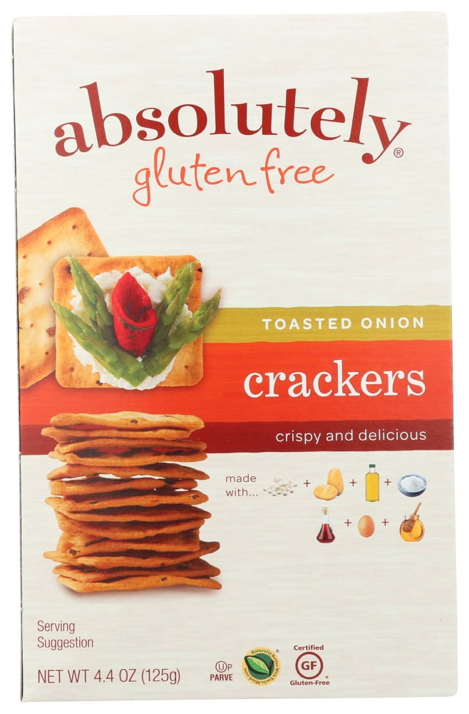 Absolutely Gluten Free Crackers Toasted Onion, 4.4 Oz