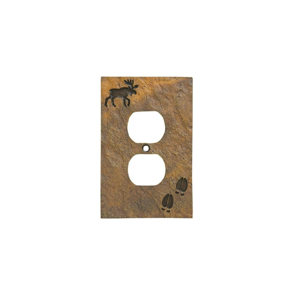 Big Sky Carvers 30170443 Moose and Tracks Single Outlet Cover Walmart