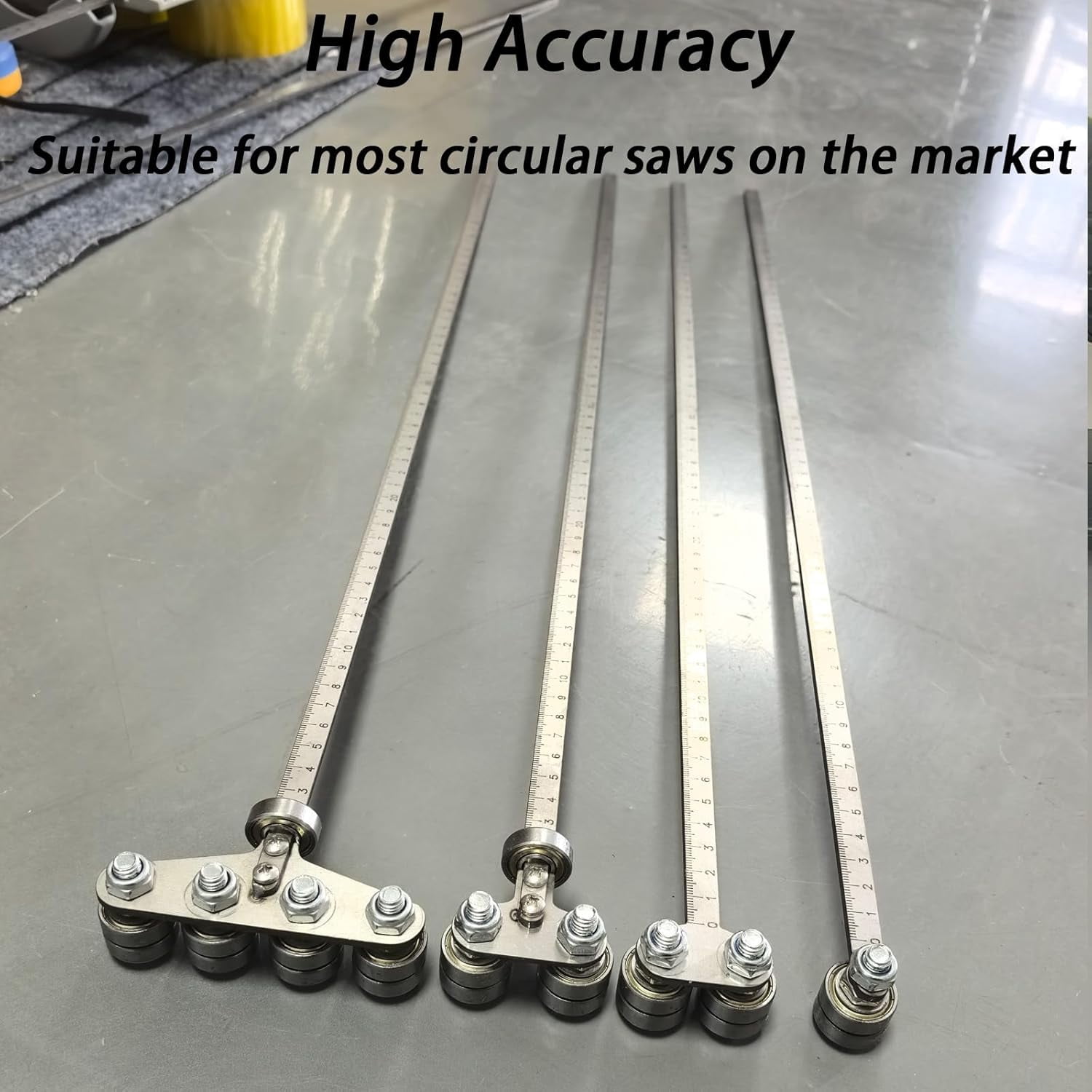 Guia Para Sierra Circular, Circular Saw Cutting Guide, Positioning Calipers for Precise Measurement, Made Of Stainless Steel, With Measuring Scale, for Circular Skill Hand Saw