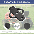 thumbnail image 3 of 3-Way Trailer Hitch Adapter Receiver for Lawn Mower Three Way ATV Attachments Golf Cart Garden Tractor, 3 of 8
