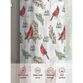 thumbnail image 6 of Cardinal Bird Sheer Curtains 54 Inch Length 2 Panels Set Window Treatments, Berry Holly Branches Winter Plants Rod Pocket Semi Curtains for Living Room/Bedroom/Kitchen Décor, 104"W x 54"L, 6 of 7