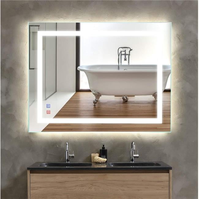 6' Anti Fog LED Shower Mirror Hanging Illuminating Vanity Bathroom Shave Mirror 