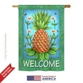 thumbnail image 2 of Breeze Decor 17036 Pineapple Welcome 2-Sided Vertical Impression House Flag - 28 x 40 in., 2 of 4