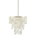 thumbnail image 3 of Pemberly Row Transitional Metal and Shells Capiz Chandelier in Gold/White, 3 of 10