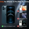 thumbnail image 6 of iPhone 12 Pro Max Case Shockproof Dust/Drop Proof 3 in 1 Full Body Rugged Heavy Duty Durable Cover Black, 6 of 8