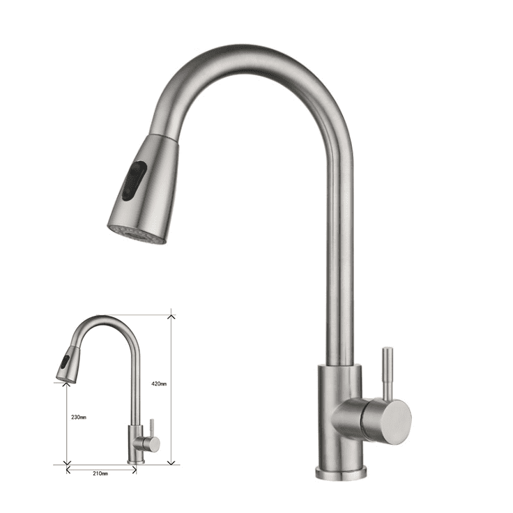 Kitchen Faucet 304 Stainless Steel Rotary Telescopic Faucet Kitchen   Da928db3 E560 4c19 9d53 C0394751ef30.5395f0fbd824c4a01f2fe378fce4ac5a 