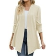 thumbnail image 2 of Dwaogom Women's And Winter Sweater Coat Cardigan Long Sleeve Blouse Clothing Loose Tops Tweed Suit Women Button Down Long Sleeve Shirt Jacket, 2 of 5