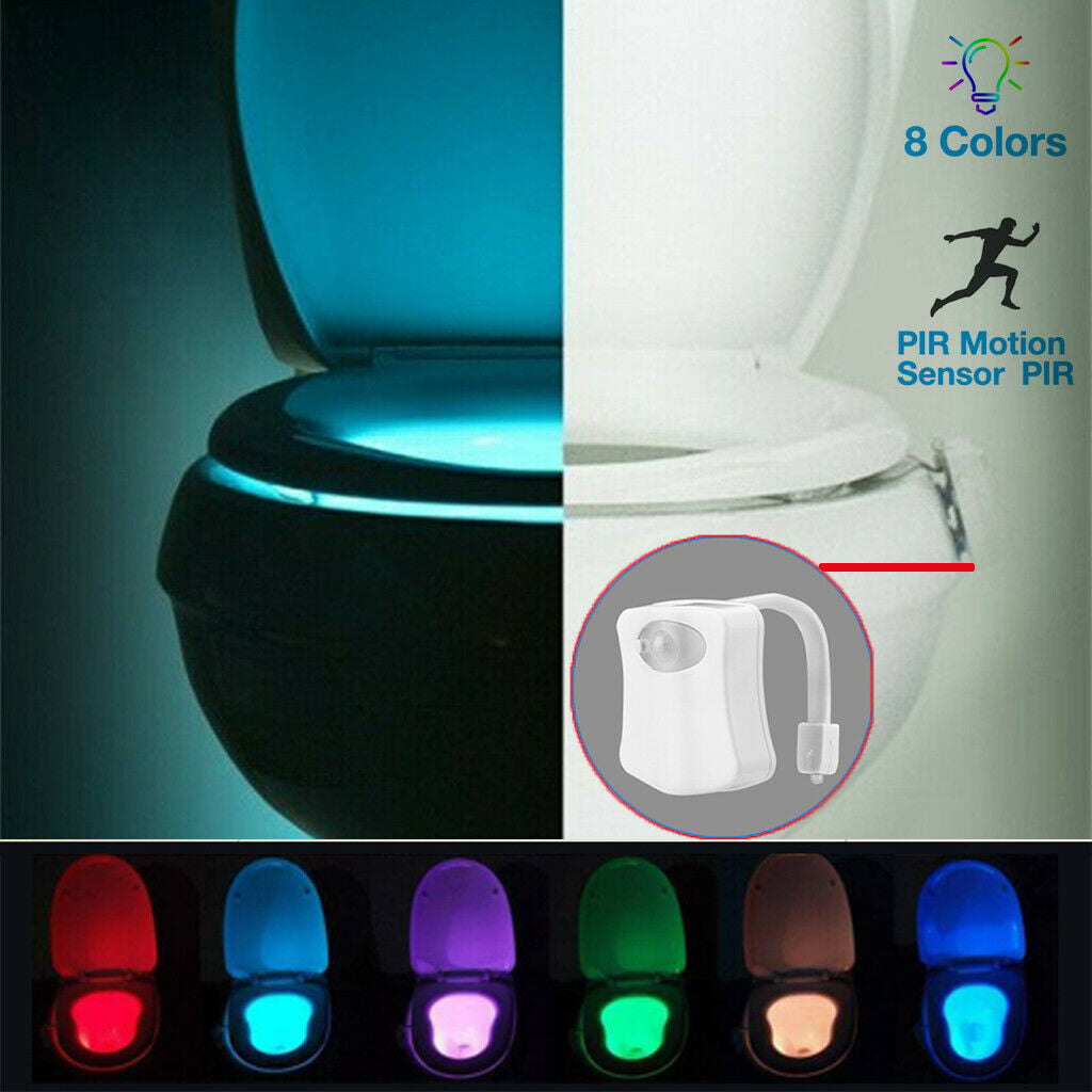 Bowl Bathroom Toilet Night LED Lamp Sensor Lights Motion Activated Light I7O8 