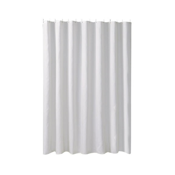 Waterproof Fabric Shower Curtain Liner Washable, Cloth Shower Liner with Magnets, White Shower Liner Soft Fabric, Lightweight Shower Curtain Liner, 70x31 Inches