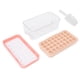 thumbnail image 1 of Bandeja para cubitos de hielo de una sola capa con tapa y caja de almacenamiento de hielo, molde para hacer hielo de silicona para el hogar, cocina, color rosa, 1 of 5