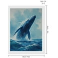 thumbnail image 2 of Diamond Art Kit for Adults, Blue Whale Breaching Ocean Waves Diamond Painting for Adults Beginners, 5D DIY Diamond Art Painting Kits, Colorful Diamond Painting Craft for Home Decor 12x16, 2 of 7