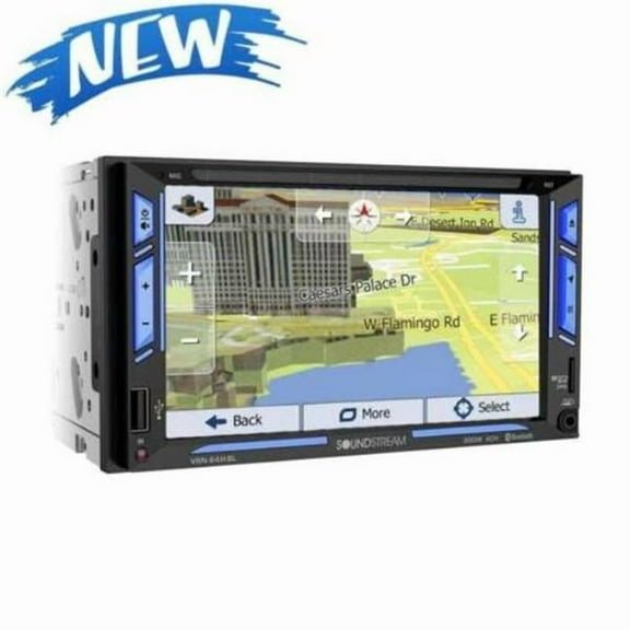 Soundstream VRN-64HBL 6.2” 2-DIN DVD/CD Touchscreen Headunit w/ Navigation & PhoneLink