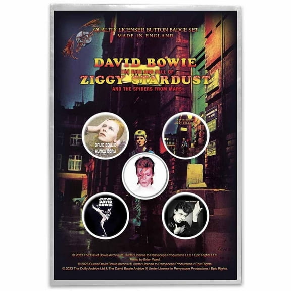 David Bowie Button Badge Set (Set of 5)