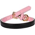 thumbnail image 3 of GFDYREE Comfortable Padded Leather Pet Collars with Golden Rhinestone Buckle Dog Collar/Cat Collar for Cats Puppy Kitty Small Dogs (S(Neck for:11-13 Inch), Pink), 3 of 7