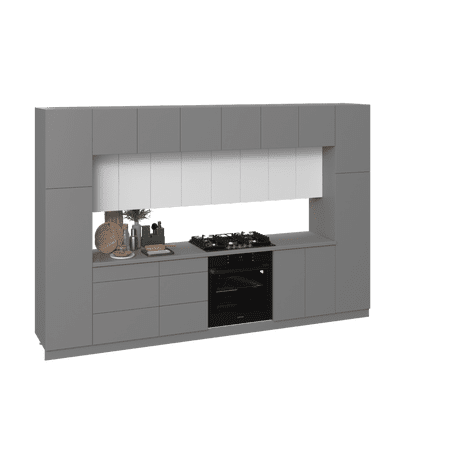 Kitchen Luxe Collection Gray & White Color Base Size 12Ft Wide