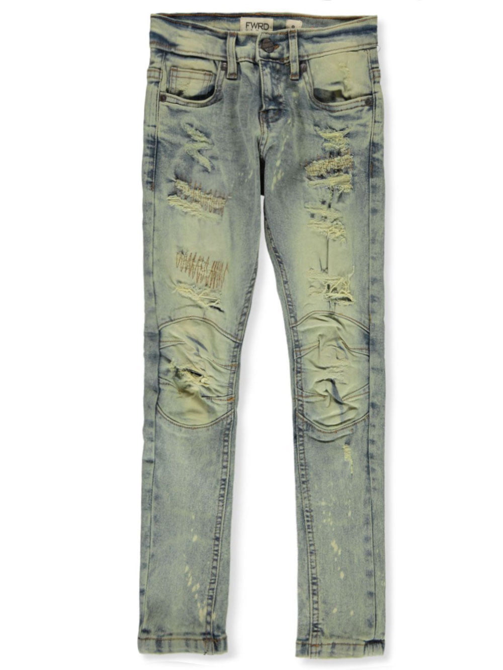 FWRD Boys' Skinny Moto Jeans - light tint, 20 (Big Boys) - Walmart.com
